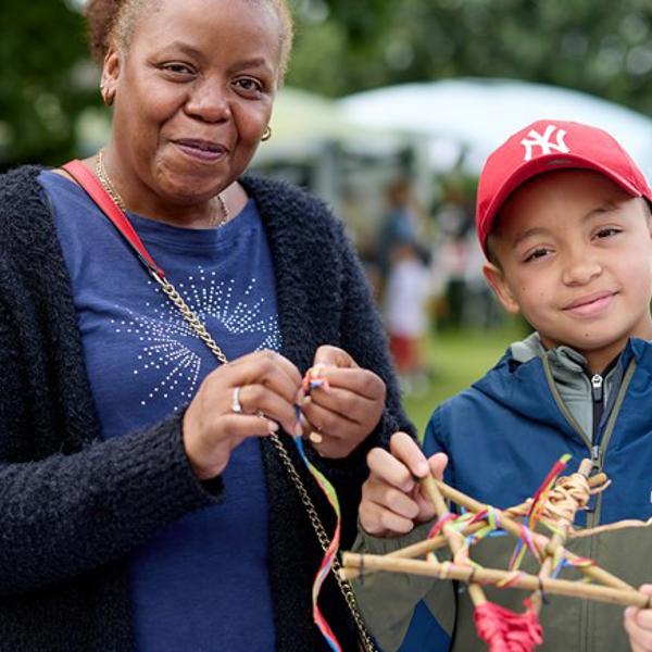 Tenant Yvonne Jennings With Her Grandson Jamar At Southways Fun Feedback Event In Chorlton